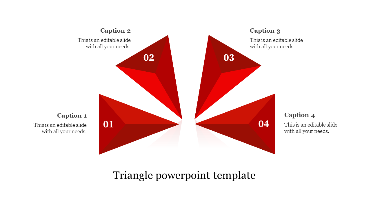 triangle powerpoint template-Red